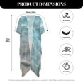 thumbnail image 6 of SCRAWLGOD Starfish Seashell Print Womens Swimsuit Coverup Casual Open Front Swimsuit Cover Up Breathable Quick Dry Bathing Suit Cover Up for Beach Party, 6 of 6