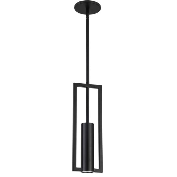 Dainolite 1 Light Halogen Pendant, Matte Black