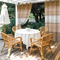 thumbnail image 4 of Outdoor Curtains for Patio Waterproof, Brown Wood Grain Outdoor Privacy Panels Grommet, Country Retro Wooden Plank Farmhouse Blackout Outside Curtains for Porch/Cabana 54"x84", 2 Panels, 4 of 8