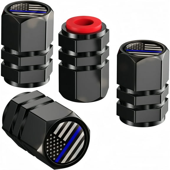 4-Piece Tire Valve Stem Caps, Corrosion Resistant, Universal for Trucks, Motorcycles, SUVs, Bikes