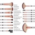 thumbnail image 2 of Make up Brushes, 18 Pcs Professional Makeup Brush Set Synthetic Kabuki Face Blush Lip Eyeshadow Eyeliner Foundation Powder Cosmetic Brushes Kit with P, 2 of 5