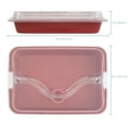 thumbnail image 4 of Holiday Time Bakeware Rectangular Cake Pan with Plastic Lid, Red, Handle, Non-Stick, Carbon Steel, 4 of 7