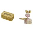 thumbnail image 1 of Caja de pañuelos de arte moderno con estatua de niña, bandeja para guardar llaves, figura de resina creativa para baño, hogar, restaurante, decoración, 1 of 8