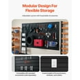 thumbnail image 4 of Slat Wall Paneling 8x4 ft, PVC Garage Slatwall, 32 sq ft Black Modular Wall Panels - Garage Storage & Organization, Workshop, Retail Display, 4 of 9