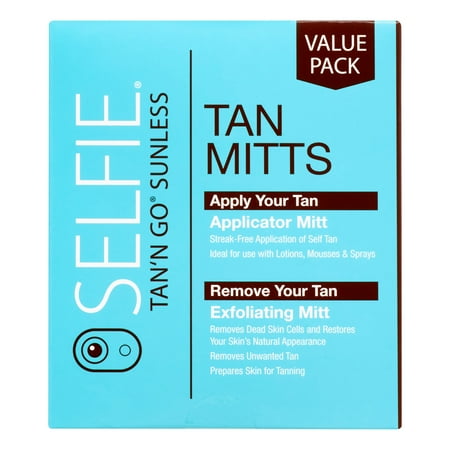 Selfie TanÃn Go Applicator & Exfoliating Mitt, 2 Ct