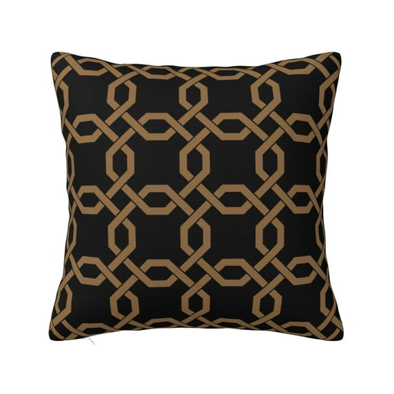 ZICANCN Black Track Pattern Decorative Throw Pillow Covers, Bed Couch Sofa Decorative Knit Pillow Covers for Living Room Farmhouse 24"x24"