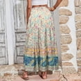 thumbnail image 6 of SOMER Skirts for Women Maxi Skirts Bohemian Flowy High Waist A Line Skirts Summer Pleated, 6 of 7