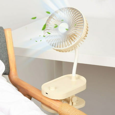 

Rwvbm Clipable USB Rechargeable Small Fan for Desktop