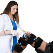 Orthomen Hinged Knee Brace Recovery Immobilization after Surgery, Adjustable Knee Support Orthosis