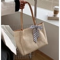 thumbnail image 4 of CoCopeaunts Summer Beach Tote Bag for Women Straw Beach Tote Bow Handbag Hobo Purse for Travel Vocation, 4 of 7