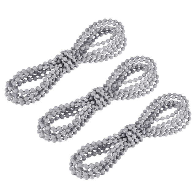 Unique Bargains Chaîne à Billes pour Stores de 2,62 Yards 3 Pcs Stores à Rouleau pour Pièces de Réparation de Fenêtre, Gris