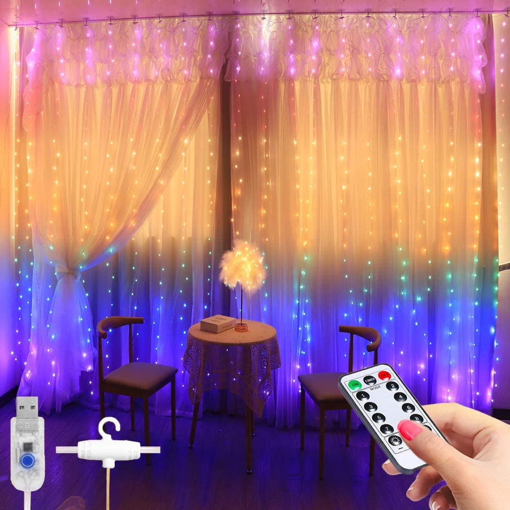 USB Plug In LED Fairy String Lights Copper Wire/Star Curtain Window In/Outdoor 