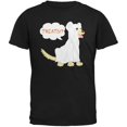 thumbnail image 1 of Halloween Friandises Fantômes Chien Noir T-Shirt pour Adulte, 1 of 1