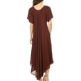 thumbnail image 2 of Sakkas Lilia Embroidered Lace Up Bodice Relaxed Fit Maxi Sun Dress - Dark Brown - One Size Regular, 2 of 5