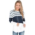 thumbnail image 1 of Femmes Blanc/rose/multicolore/vert Me Parler Couleur Bloc Cordon Sweat à Capuche, 1 of 12