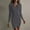 Dark Gray, variant on Gspmoly Summer Dresses, Women'S New Sexy Tight Wrap Hip Skirt Flip Collar Thread Knit Underlay Dress Women'S Formal Dresses Clearance