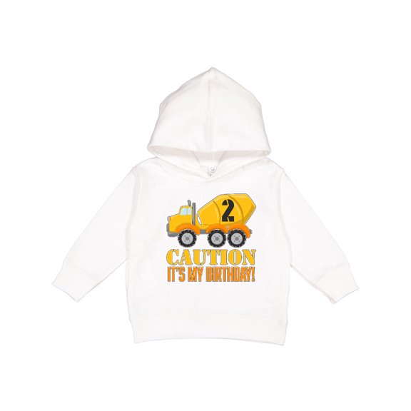 Inktastic 2nd Birthday Construction Truck, Cement Mixer 2 Years Old Toddler Hoodie