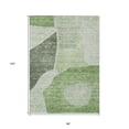 thumbnail image 3 of HomeRoots 580703 8 x 10 ft. Abstract Washable Indoor & Outdoor Rectangle Area Rug, Olive Green & Fern Green, 3 of 5