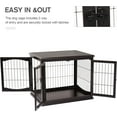 thumbnail image 6 of SAEWUD Dog Crate Furniture, Small Dog Cage End Table with Two Opening Sides, Lockable Door, Puppy Kennel Indoor, Cute and Decorative, Coffee, 6 of 18
