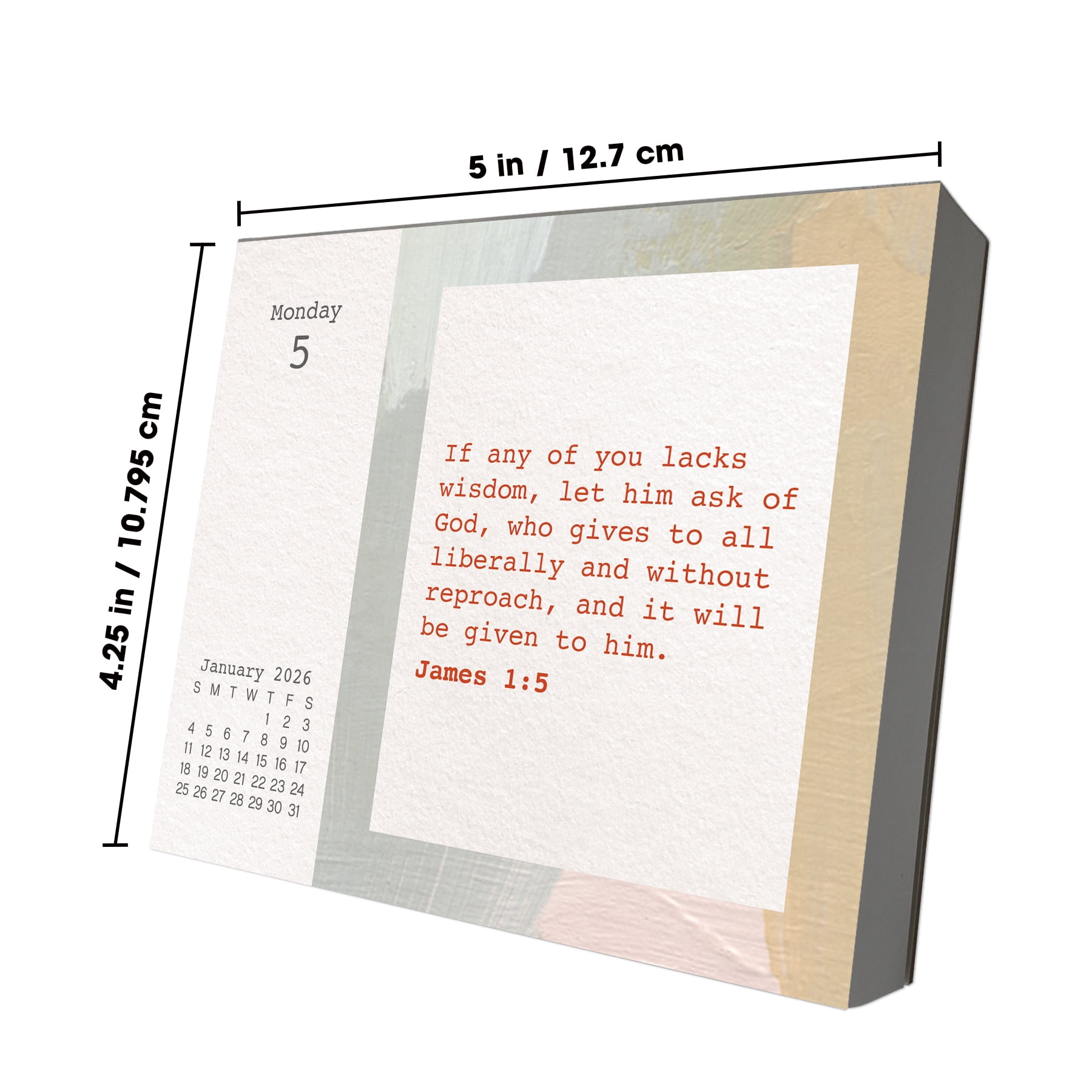 Bible Desk Calendar, 12 Months, by Treads International