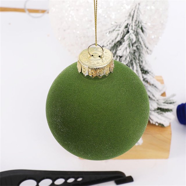 Hengsof - Juego de 8 bolas grandes de terciopelo para Navidad, 8 unidades, para colgar en el árbol, para decorar el árbol de Navidad, la casa, la fiesta o la corona.