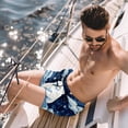 thumbnail image 2 of luoweisi Men's Beach Shorts Quick Dry Swim Trunks with Mesh Lining Galaxy Polar Bear S, 2 of 5