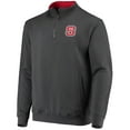 thumbnail image 2 of Men's Colosseum Charcoal NC State Wolfpack Tortugas Logo Quarter-Zip Jacket, 2 of 4