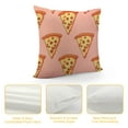 thumbnail image 4 of Nawypu  Pizza Pillow Cover Decorative Throw Pillows Cover Square Cushion Case Pillowcase with Zipper Sofa Home Decor for Couch Bedroom Patio, 4 of 5