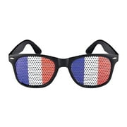 Franhais Football Party Glasses Cutout Flag Print Lightweight Celebration Event Fun Novel Fan Glasses