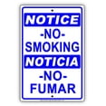 thumbnail image 1 of OSHA NOTICE No Smoking NOTICIA No Fumar Alert Warning Aluminum Metal 8"x12" Sign Plate, 1 of 1
