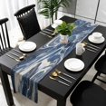 thumbnail image 3 of Retro Navy Blue White Table Runner 70 Inches Long, Marble Abstract Art Kitchen Coffee Dining Table Decoration for Home Party Birthday Wedding Home Decor 13x70 Inches, 3 of 8