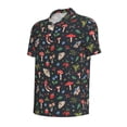 thumbnail image 4 of Wukai Forest Flora and Insects Men’s Polo Shirts,Quick-Dry Athletic Shirt,Classic Fit Shirts-XX-Large, 4 of 8