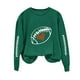 thumbnail image 2 of Ailaofu Football Sweatshirts for Women Oversized Crewneck Sweatshirt Cute Crewnecks Holiday Long Sleeve Rugby Sweat Shirts, 2 of 4
