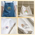 thumbnail image 6 of 33Pcs Rainbow Water Soluble Hand Sewing Stabilizers 8.3"x11.7" Cartoon Rainbow Embroidery Pattern Stabilizer 4 Sheets Stick and Stitch Embroidery Paper Sticker, 6 of 7