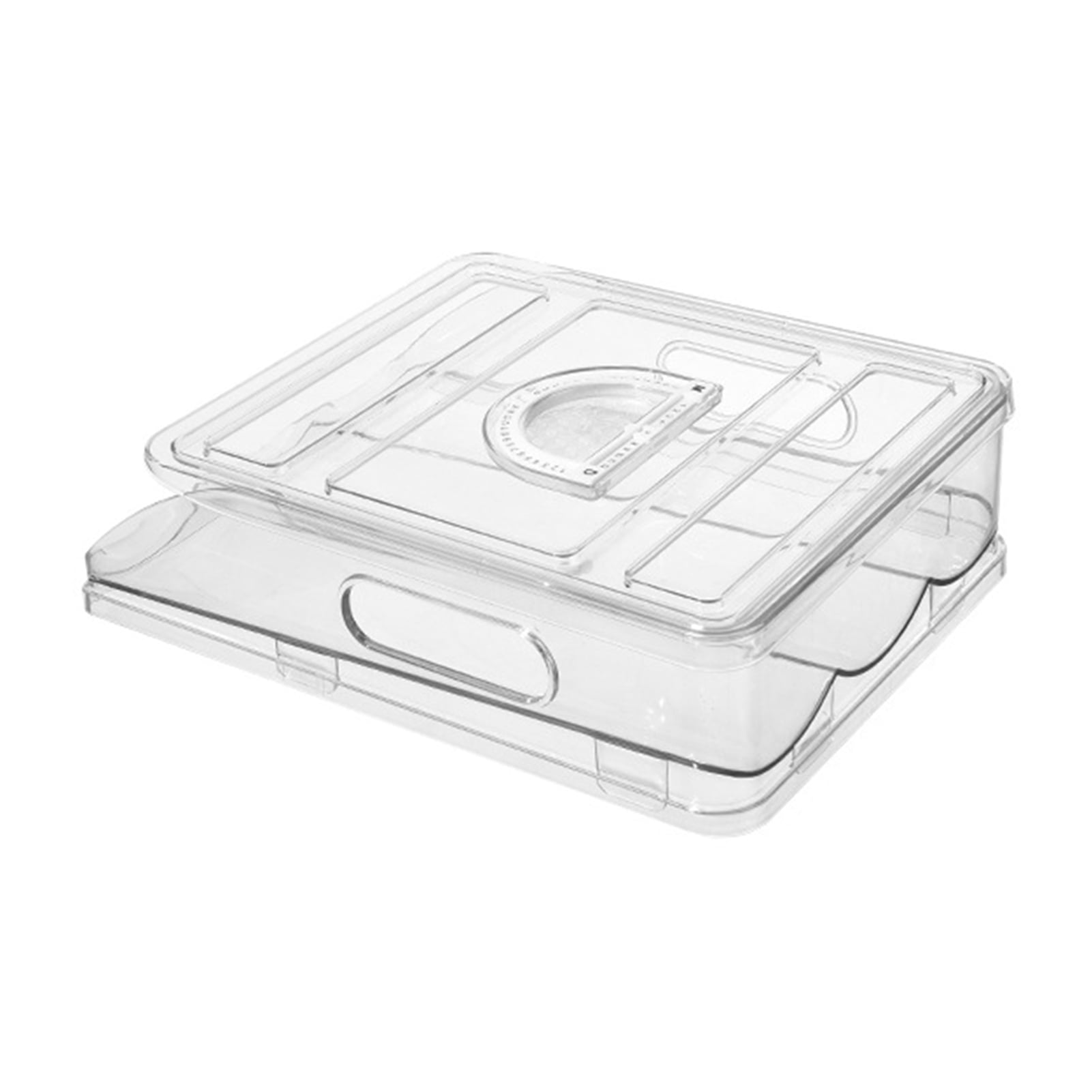 sunsanly Automatic Rolling Egg Organizer Storage Box BPA-Free Non-Slip Design Easy to Clean Transparent Stackable Egg Dispenser with Sturdy Lid