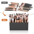 thumbnail image 4 of Organizador de brochas de maquillaje HIIMIEI, acrílico negro, 6 ranuras, 4 of 7