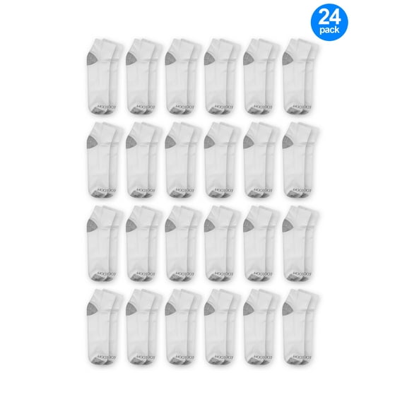 Fruit of the Loom Men's Dual Defense Ankle Socks Extra Value 24 Pack
