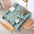 thumbnail image 2 of Dogs with Wine and Glasses Square Tablecloth,Waterproof Square Table Cover,Wipeable Spillproof Washable Table Cover for Home Kitchen Party Decor 52"x52"(132x132cm), 2 of 6