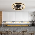 thumbnail image 4 of Luxury Crystal Ceiling Fan Lamp Semi-Flush Mount Ceiling Fan Light, 4 of 8