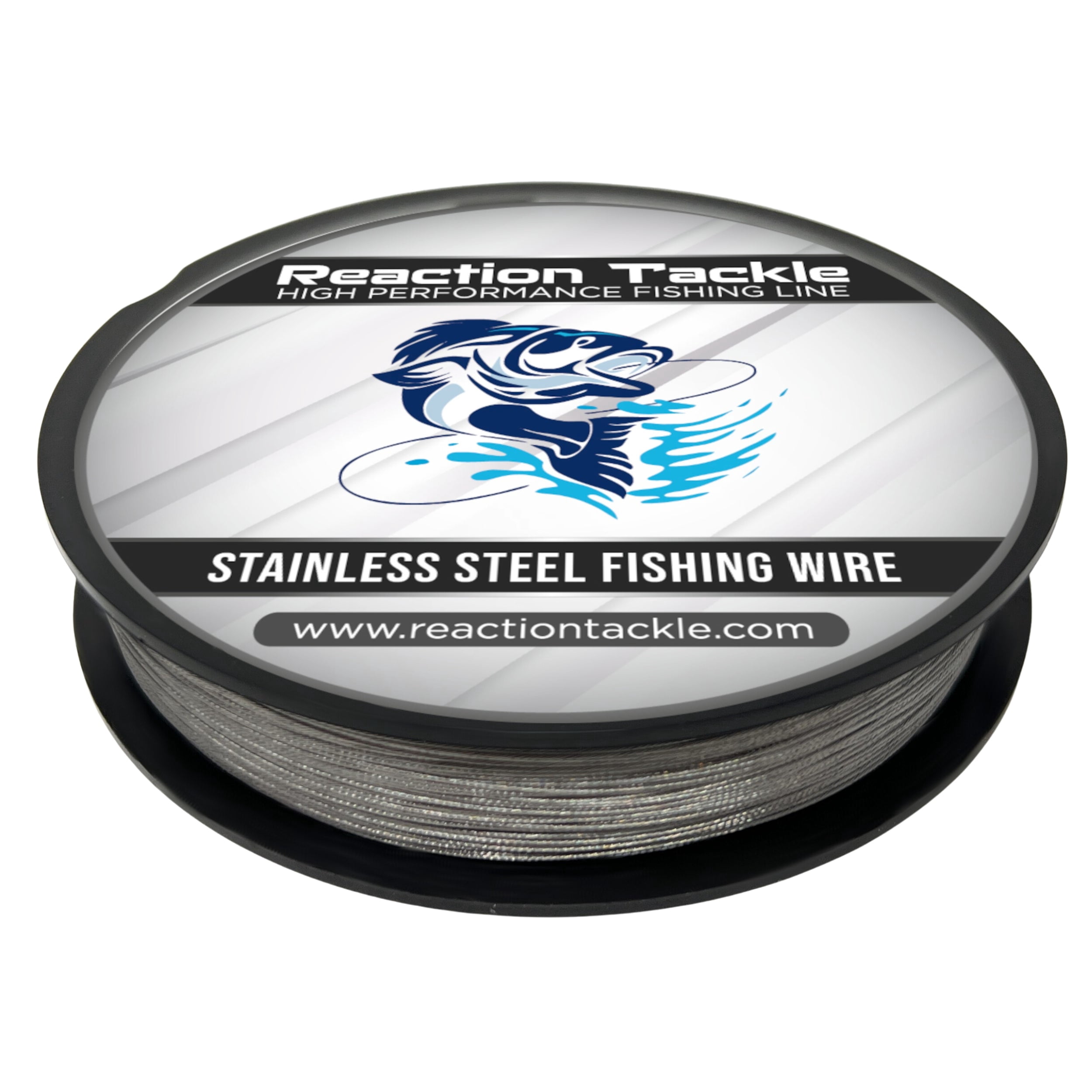 Reaction Tackle Stainless Steel Trolling Line 30LB - Premium Fishing Wire with 40LB+ Breaking Strength 30LB / 1000 foot