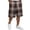 Beige, variant on Delconic Men Tartan Plaid Quick Dry Knee Length Casual Shorts Elastic Drawstring Waist Side Pockets Loose Fit Short Pants For Summer Beach Gym Hiking Daily Lounging Outdoor Travel Wear Beige L