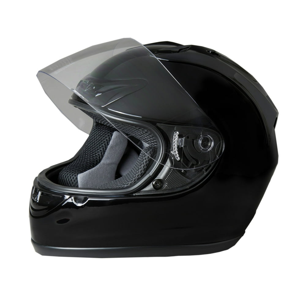 Fuel Helmets Adult FullFace Helmet, GlossBlack, XLarge