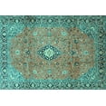 thumbnail image 1 of Ahgly Company Indoor Rectangle Persian Turquoise Blue Traditional Area Rugs, 3' x 5', 1 of 4