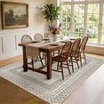 thumbnail image 2 of Garvee 5'x7' Bordered Area Rug Neutral Geometric Carpet, Soft Low Pile Non Slip Washable Rug Bohemian Indoor Floor Mat for Living Room Bedroom Home Office, Camel, 2 of 10