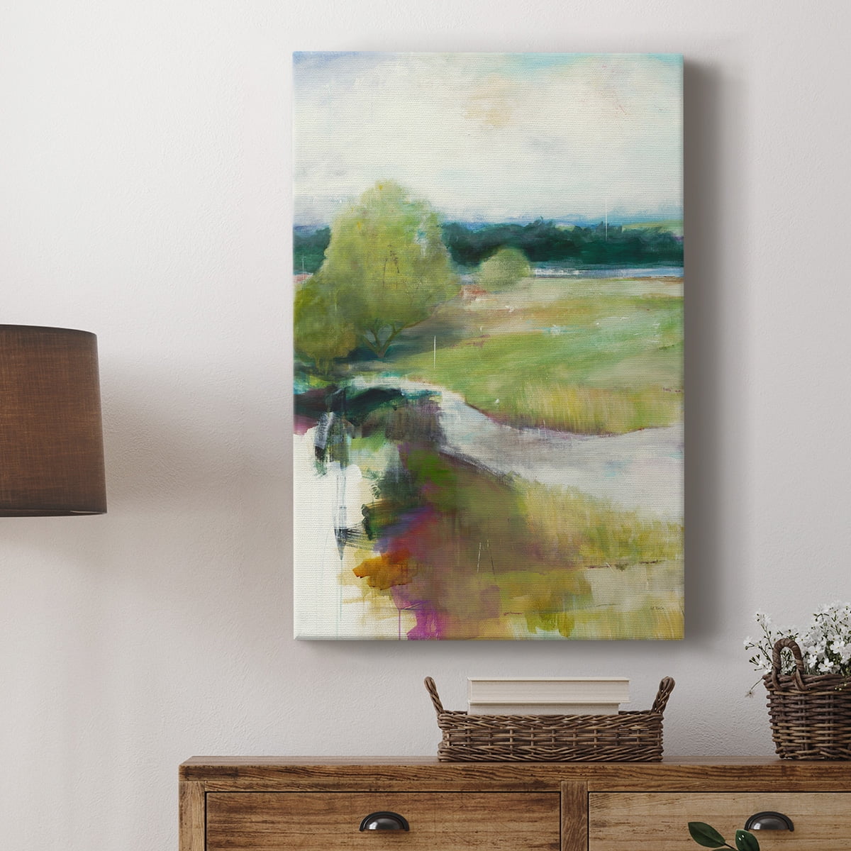 Crossing the Stream Premium Gallery Wrapped Canvas - Ready to Hang