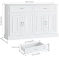 thumbnail image 5 of Homfa White Kitchen Buffet Cabinet with 2 Drawers & 4 Doors, 55" W Sideboard Buffet Storage Cabinet with Shelves Credenza Cabinet for Dining Room, 5 of 7
