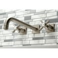 thumbnail image 2 of Kingston Brass KS6058ZX Millennium Two-Handle Wall Mount Roman Tub Faucet, Brushed Nickel, 2 of 7