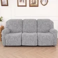thumbnail image 2 of 8-Piece Recliner Sofa Covers Stretch Jacquard Couch Covers for Recliner Slipcovers for Living Room 3 Cushion Soft Recliner Protector with Pocket, Light Grey, 2 of 9