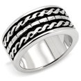 thumbnail image 1 of Alamode LO1831-9 Femmes Bague en Laiton Rhodié Sans Pierre en Aucune Pierre - Taille 9, 1 of 1