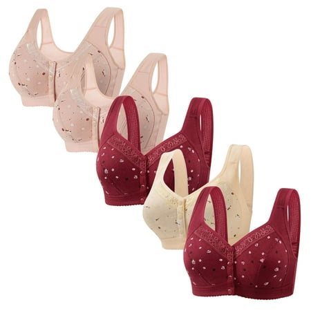 Lisbinx Bras for Women Full Coverage 5pc Woman s Comfortable Lace Breathable Bra Underwear No Rims Limited Time Deals of the Day